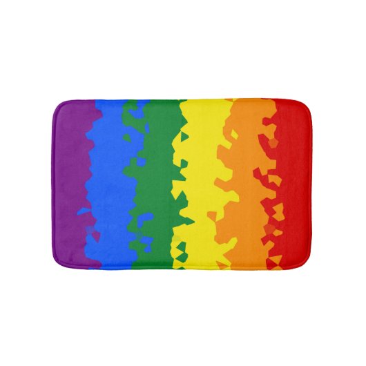Funky Boho Abstract Gay Regenboog Mozaïek Pride Vl Badmat (Voorkant)