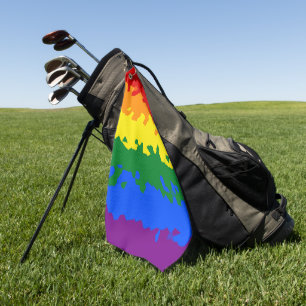 Funky Boho Abstract Gay Regenboog Mozaïek Pride Vl Golfhanddoek