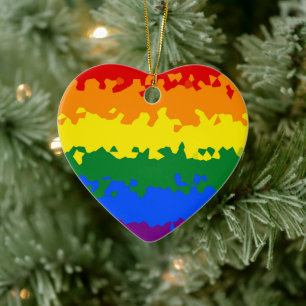 Funky Boho Abstract Gay Regenboog Mozaïek Pride Vl Keramisch Ornament