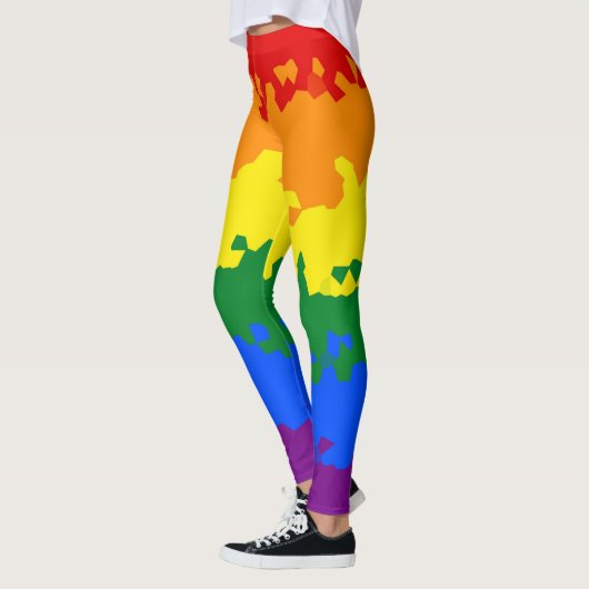Funky Boho Abstract Gay Regenboog Mozaïek Pride Vl Leggings (Links)
