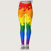 Funky Boho Abstract Gay Regenboog Mozaïek Pride Vl Leggings (Voorkant)
