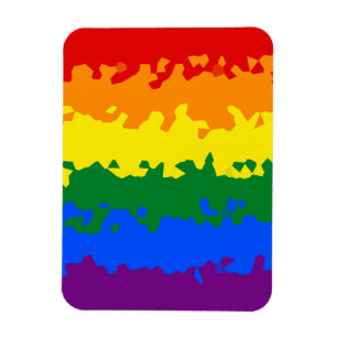 Funky Boho Abstract Gay Regenboog Mozaïek Pride Vl Magneet