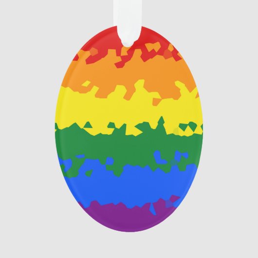 Funky Boho Abstract Gay Regenboog Mozaïek Pride Vl Ornament (voorkant)
