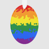 Funky Boho Abstract Gay Regenboog Mozaïek Pride Vl Ornament (achterkant)