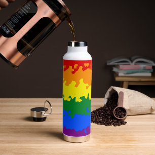 Funky Boho Abstract Gay Regenboog Mozaïek Pride Vl Waterfles