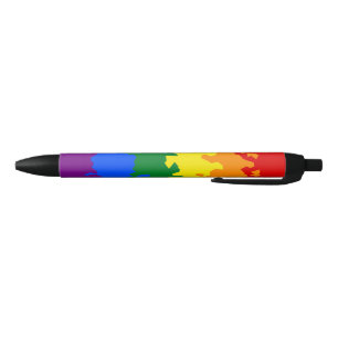 Funky Boho Abstract Gay Regenboog Mozaïek Pride Vl Zwarte Inkt Pen