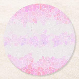 Funky Boho Abstract Mozaïek Pomoseksuele Vlag Ronde Kartonnen Onderzetter