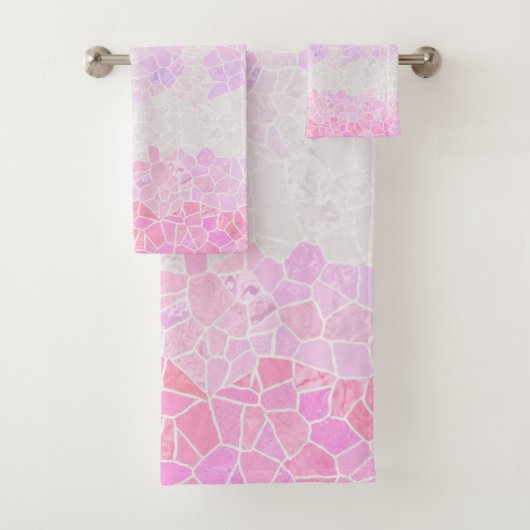 Funky Boho Abstract Mozaïek Pomosexual Pride Flag Bad Handdoek (Insitu)