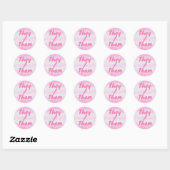 Funky Boho Abstract Mozaïek Pomosexual Pride Flag Ronde Sticker (Vel)