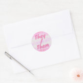 Funky Boho Abstract Mozaïek Pomosexual Pride Flag Ronde Sticker (Envelop)