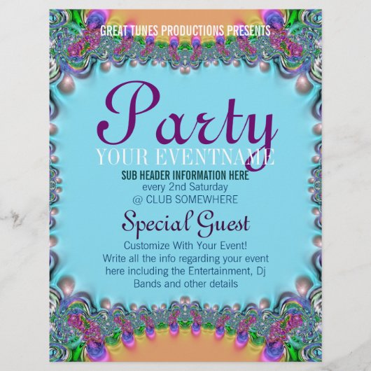 Funky Boho Circus Fun Ready Made Flyers (Voorkant)