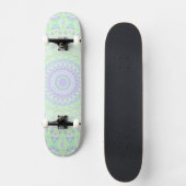 Funky Boho Eclectisch Pastel Trippy Hippie Mandala Persoonlijk Skateboard (Voorkant)