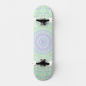Funky Boho Eclectisch Pastel Trippy Hippie Mandala Persoonlijk Skateboard (Voorkant)