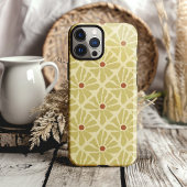 Funky Boho Hand getrokken bloemen Mosterdgeel Case-Mate iPhone Case