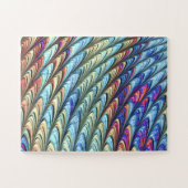 Funky Boho Kleurrijke Psychedelic Waves Abstracte Legpuzzel (Horizontaal)