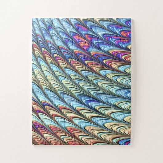 Funky Boho Kleurrijke Psychedelic Waves Abstracte Legpuzzel (Verticaal)