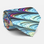 Funky Boho Kleurrijke Psychedelische Golven Abstra Stropdas (Opgerold)