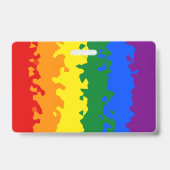Funky Boho Rainbow  Gay Pride Flag Badge (Achterkant)