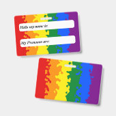 Funky Boho Rainbow  Gay Pride Flag Badge (Voor- en achterkant)