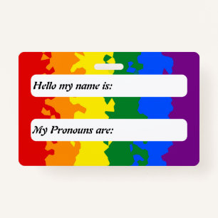 Funky Boho Rainbow  Gay Pride Flag Badge