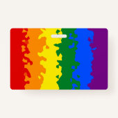 Funky Boho Rainbow  Gay Pride Flag Badge (Achterkant)