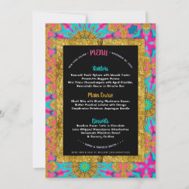 Funky Boho Rave Glam Menu Sjabloon