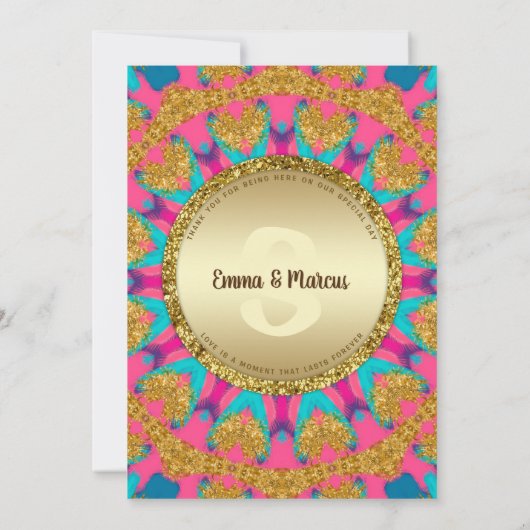 Funky Boho Rave Glam Menu Sjabloon (Achterkant)