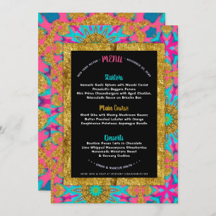 Funky Boho Rave Glam Menu Sjabloon