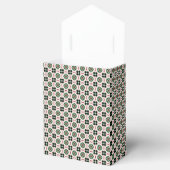 Funky Boho Retro Lieve Abstract Kerstpatroon Bedankdoosjes (Geopend)