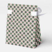 Funky Boho Retro Lieve Abstract Kerstpatroon Bedankdoosjes (Achterkant)