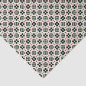 Funky Boho Retro Lieve Abstract Kerstpatroon Tissuepapier (Detail)