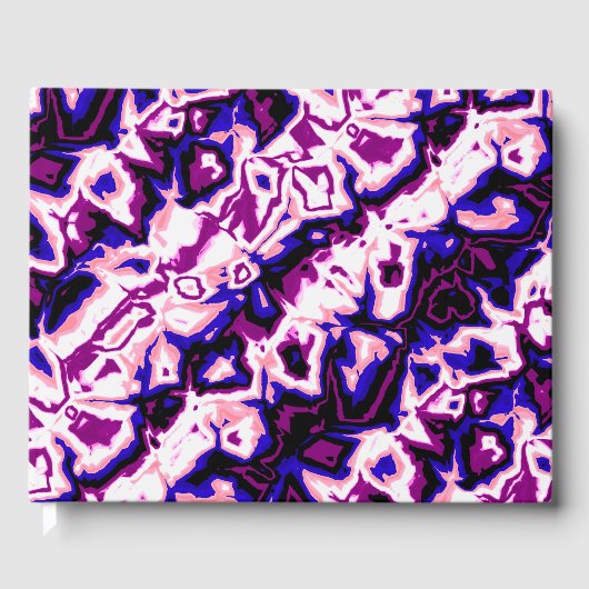 Funky Boho Retro Marbled Stripes Genderfluid Pride Gastenboek (Voorkant)