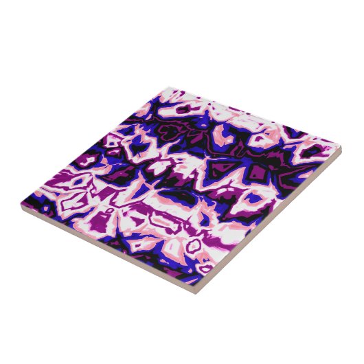 Funky Boho Retro Marbled Stripes Genderfluid Pride Tegeltje (Zijkant)