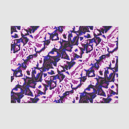 Funky Boho Retro Marbled Stripes Genderfluid Pride Tissuepapier (Voorkant)