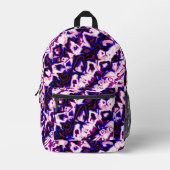 Funky Boho Retro Marmer Strepen Genderfluid Pride Bedrukte Rugzak (Voorkant)