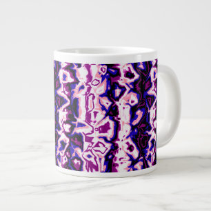 Funky Boho Retro Marmer Strepen Genderfluid Pride Grote Koffiekop