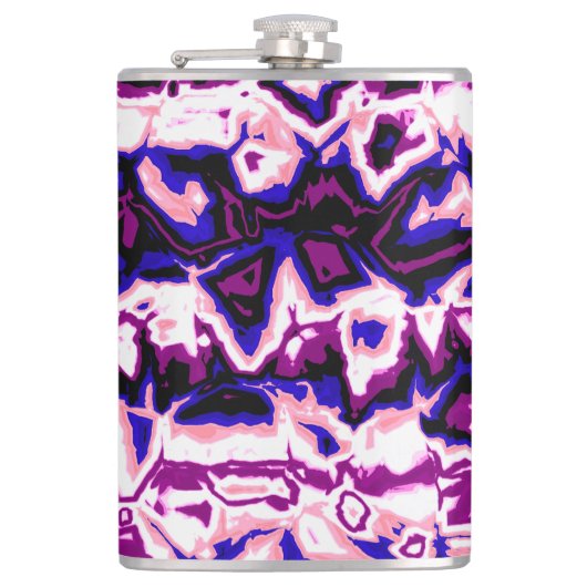 Funky Boho Retro Marmer Strepen Genderfluid Pride Heupfles (Voorkant)