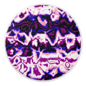 Funky Boho Retro Marmer Strepen Genderfluid Pride Keramische Knop (Voorkant)