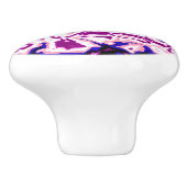 Funky Boho Retro Marmer Strepen Genderfluid Pride Keramische Knop (Zijkant)
