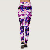 Funky Boho Retro Marmer Strepen Genderfluid Pride Leggings (Achterkant)