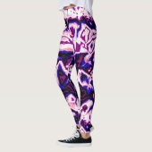 Funky Boho Retro Marmer Strepen Genderfluid Pride Leggings (Links)