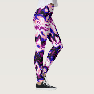 Funky Boho Retro Marmer Strepen Genderfluid Pride Leggings