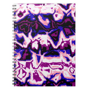 Funky Boho Retro Marmer Strepen Genderfluid Pride Notitieboek