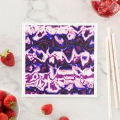 Funky Boho Retro Marmer Strepen Genderfluid Pride Servet (Insitu)