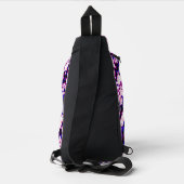 Funky Boho Retro Marmer Strepen Genderfluid Pride Sling Bag (Achterkant)