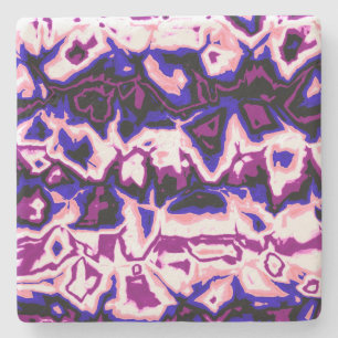 Funky Boho Retro Marmer Strepen Genderfluid Pride Stenen Onderzetter