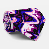 Funky Boho Retro Marmer Strepen Genderfluid Pride Stropdas (Opgerold)