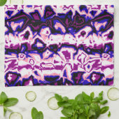 Funky Boho Retro Marmer Strepen Genderfluid Pride Theedoek (Gevouwen)