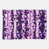 Funky Boho Retro Marmer Strepen Genderfluid Pride Theedoek (Horizontaal)