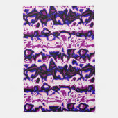 Funky Boho Retro Marmer Strepen Genderfluid Pride Theedoek (Verticaal)